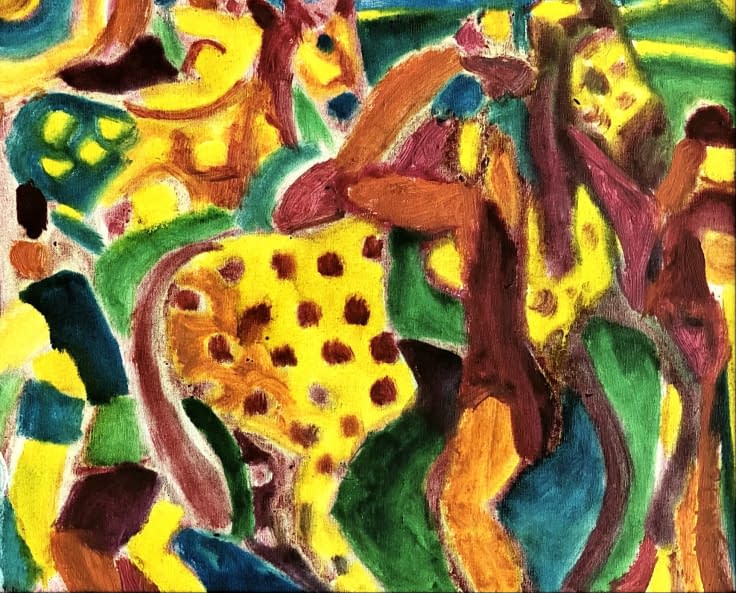 Foto 1 des Kunstwerks "Lovaglás napfényben/Reiten im Sonnenlicht" von Pasaréti Csepeli Varró Németh Miklós auf art24