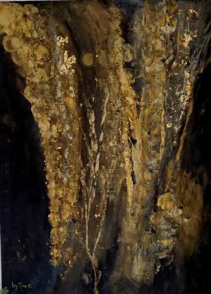 Photo 1 de l'œuvre "Black meets Gold I" par Art by Tina N. sur art24