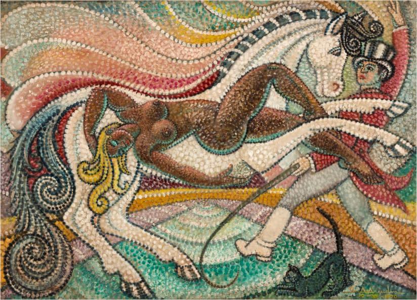 Photo 1 de l'œuvre "Zirkusszene mit weiblichem Akt" par Antonio Argudín sur art24