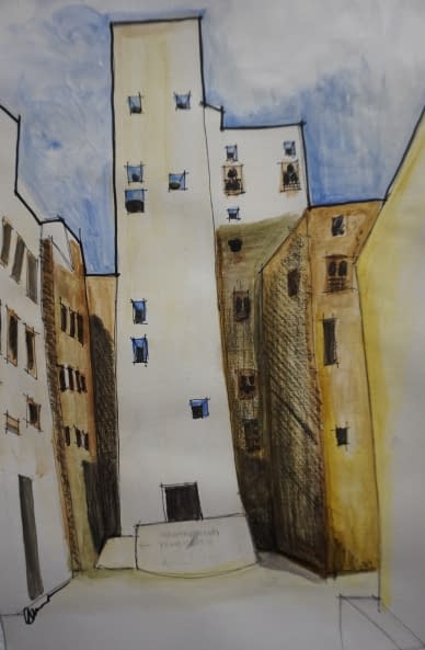 Photo 1 de l'œuvre "Urbanism and cities sketches" par Ahmed Saleh sur art24