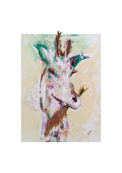 Image 1 of the artwork "The Giraffe feeding her Soul" by Madeleine Farhoumand on art24