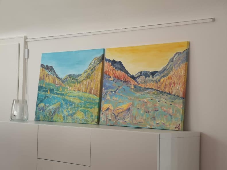Foto 1 des Kunstwerks "Alp Zeznina am Abend" von Simon D. Streit auf art24