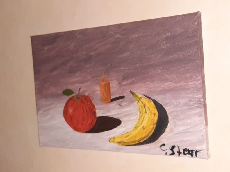Photo 1 de l'œuvre "Apfel mit Banane und Kerze" par Christoph Steur sur art24