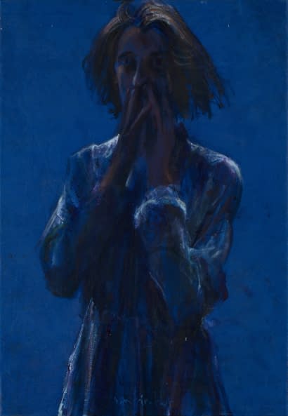Foto 1 des Kunstwerks "Woman in blue dress" von Sam Drukker auf art24