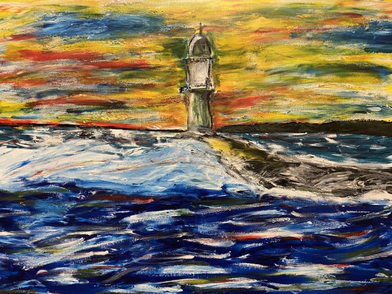 Image 1 of the artwork "Leuchtturm in Sturm" by Tiefsinnbilder on art24