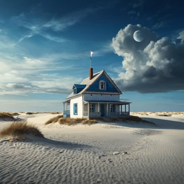 Image 1 of the artwork "HomeLand Hypnotic Dream Beach House" by Andrzej Jacek Fuk on art24