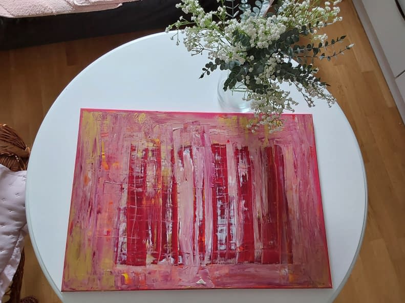 Image 1 of the artwork "Farbspiel in Rot und Gold" by Tanja Jasmin on art24