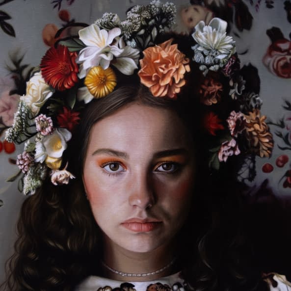 Image 1 of the artwork "Elsa in den Blumen" by VILLALBA on art24
