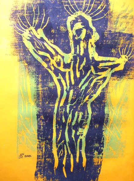Image 1 of the artwork "Zyklus "Pappeln am Mechower See"" by Ebba Sakel on art24