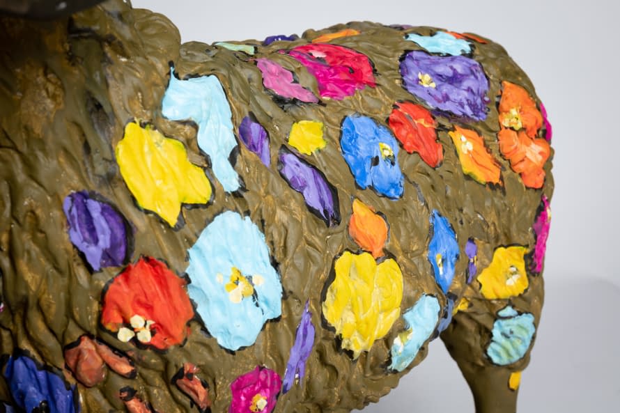 Foto 1 des Kunstwerks "Der freundlich bunte Widder" von Margot Ressel auf art24