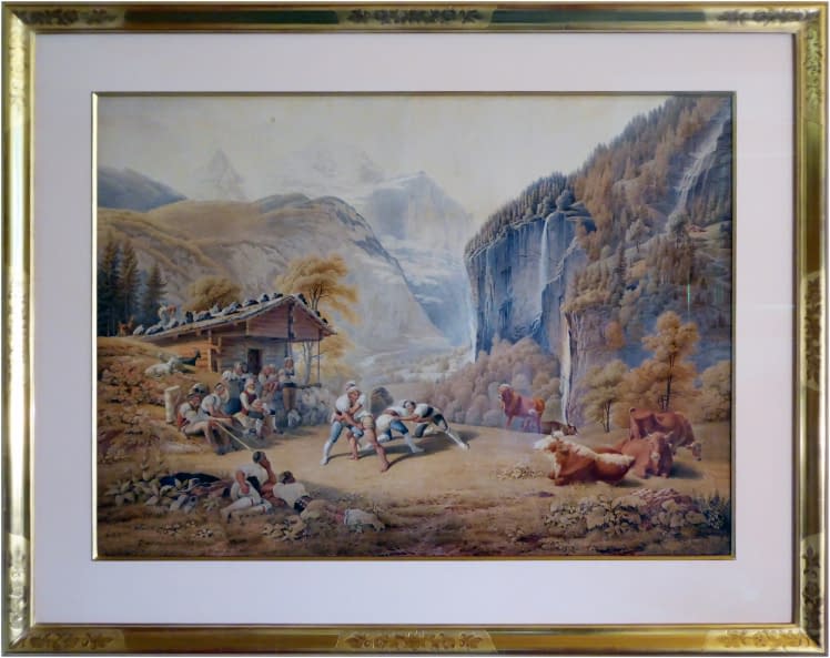 Photo 1 de l'œuvre "Die Schwinger im Lauterbrunnental" par Mathias Gabriel Lory sur art24