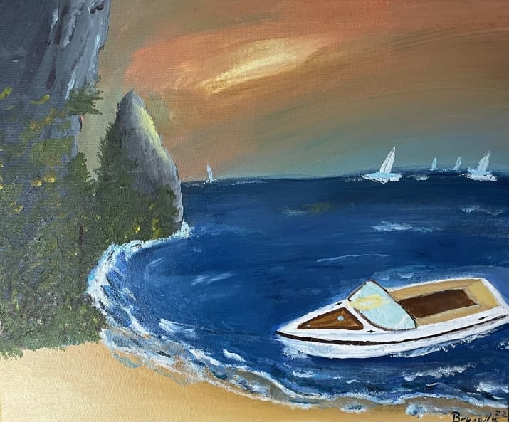 Image 1 of the artwork "Urlaub mit Boot" by Brunello on art24