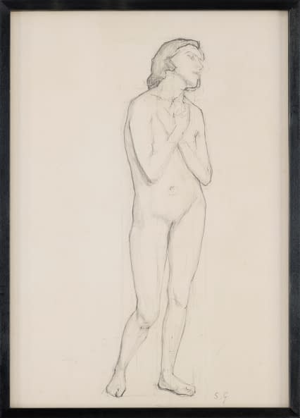 Image 1 of the artwork "Aktstudie mit verschränkten Armen" by Stéphanie Guerzoni on art24