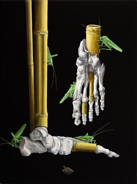 Image 1 of the artwork "Prothesen aus nachwachsenden Rohstoffen unter Zuhilfenahme sprungversierter Koryphäen" by Ralf Lürig - LürigArt on art24