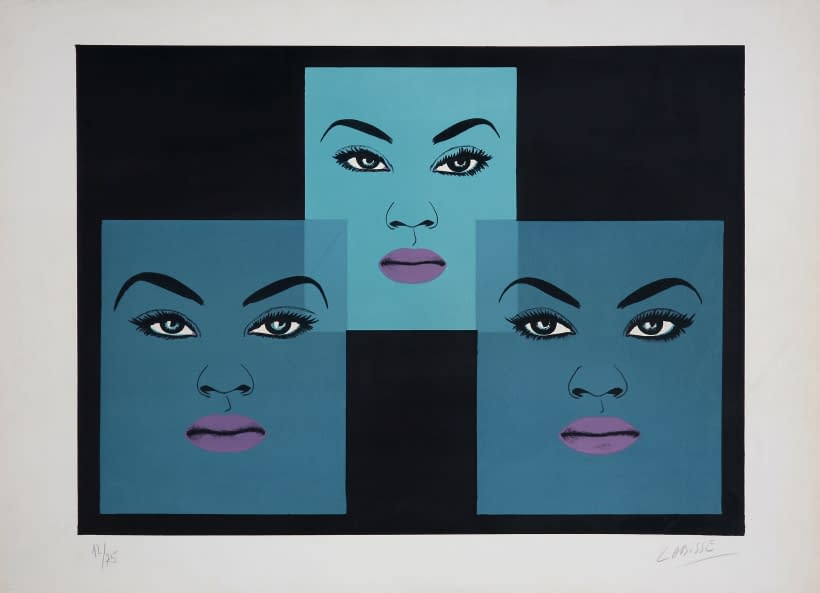 Image 1 of the artwork "Les Trois Visages Bleu (12/75)" by Félix Labisse on art24