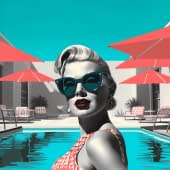 "SWIMMING POOL 10" de POPTONICART BY CLAUDIA SAUTER sur art24
