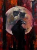 "Raven and the moon" by Szilard BanyiS on art24