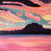 "Abendstimmung Zugersee mit Pilatus" by Ursina Müller on art24