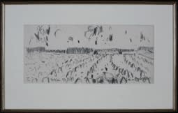 "Landschaftszeichenskizze Getreide-Ernte in Myslkovice" by Josef Kilián on art24
