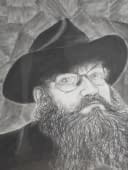 "Portrait "Hermann Nitsch"" von K.Winkler's "Punk Paint Kitchen" auf art24