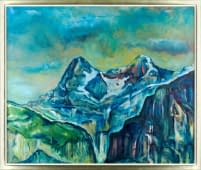 "Eiger, Mönch und Schwarzmönch (von Mürren aus)" by Valentin Roschacher on art24