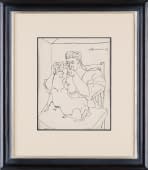 "Weiblicher Halbakt mit Hund" by José Mariano Manuel Rodríguez Álvarez on art24