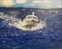 "Life is better with a boat" by Brunello on art24