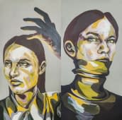 "Sonophia & Kazumi Taupe" de carographic by Carolyn Mielke sur art24