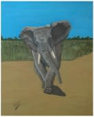 "African Elephant" de Madura Wickremasinghe sur art24