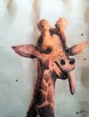 "A giraffe with a banana" de Artem Zaretskov sur art24