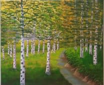 "Birken im Herbst" by Lisa Tahar on art24