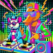 "Techno groove duo" by Lina Titova on art24
