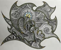"Dragon head" von Couch Cube auf art24