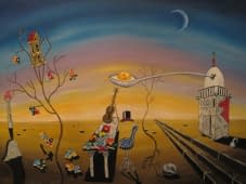 ""Die rätselhaften Puzzlesteine eines Deja -vu von einer einsamen Seele"" von K.Winkler's "Punk Paint Kitchen" auf art24