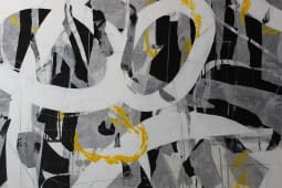 "schwarz, weiß, gelb" by Bärbel Thürer on art24