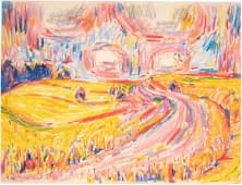 "Ackerfeld und Strasse" von Josef Kilián auf art24