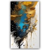 "Gold Turquoise Abstraction" von Deichhorst-Fotografie auf art24