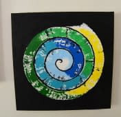 "Urform des Lebens.......linksdrehend in kühleren Farben" by BUNT-Abstrakt on art24