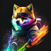 "Neon Doge" von Uwe Pickelmann auf art24