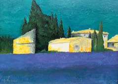 "Manoir sous le soleil de plomb en provence" von Philipp H. Schmid auf art24
