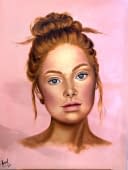 "Pink women" von Sam.painting auf art24