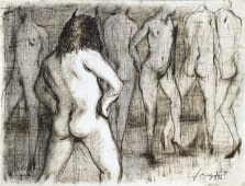 "Aktszene mit Stier" by Jesús Nodarse Valdés on art24