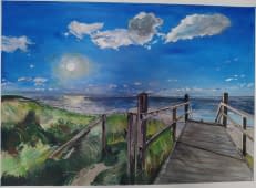 "Domburg in Zeeland/ Niederlanden. Originalgemälde von AM, Entstehungsjahr 2022" von Annette Irma Matzelle (AM) auf art24