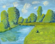 "A Quiet Moment by the River" by Loïc Lippi on art24