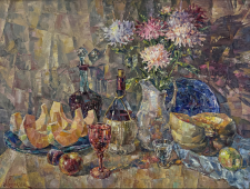 "A glass of vodka on the table and more" by Anton Kolokolov on art24