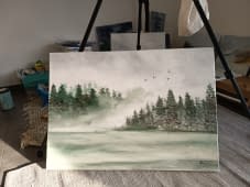 "Les sapins brumeux" by Léa Héritier on art24