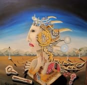 ""Das mysteriöse Geheimnis des Homo-Mechanicus"" von K.Winkler's "Punk Paint Kitchen" auf art24