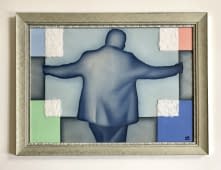 "Képet vivő figura/ Eine Figur, die ein Bild trägt" by László Varga-Amár on art24