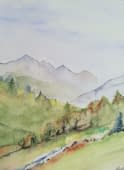 "Alpenpanorama" von Angela Roos-Maguire auf art24