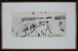 "Landschaftszeichenskizze Chýnova Krajina (dt. Landschaft bei Chýnov)" by Josef Kilián on art24